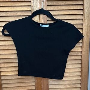 Zara Black Crop Top